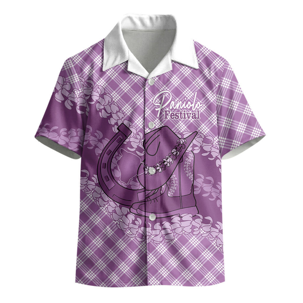 Poni Hawaii Cowboy Palaka Motifs Personalised Kid Hawaiian Shirt Paniolo Festival Puakenikeni Lei LT14 - Polynesian Pride