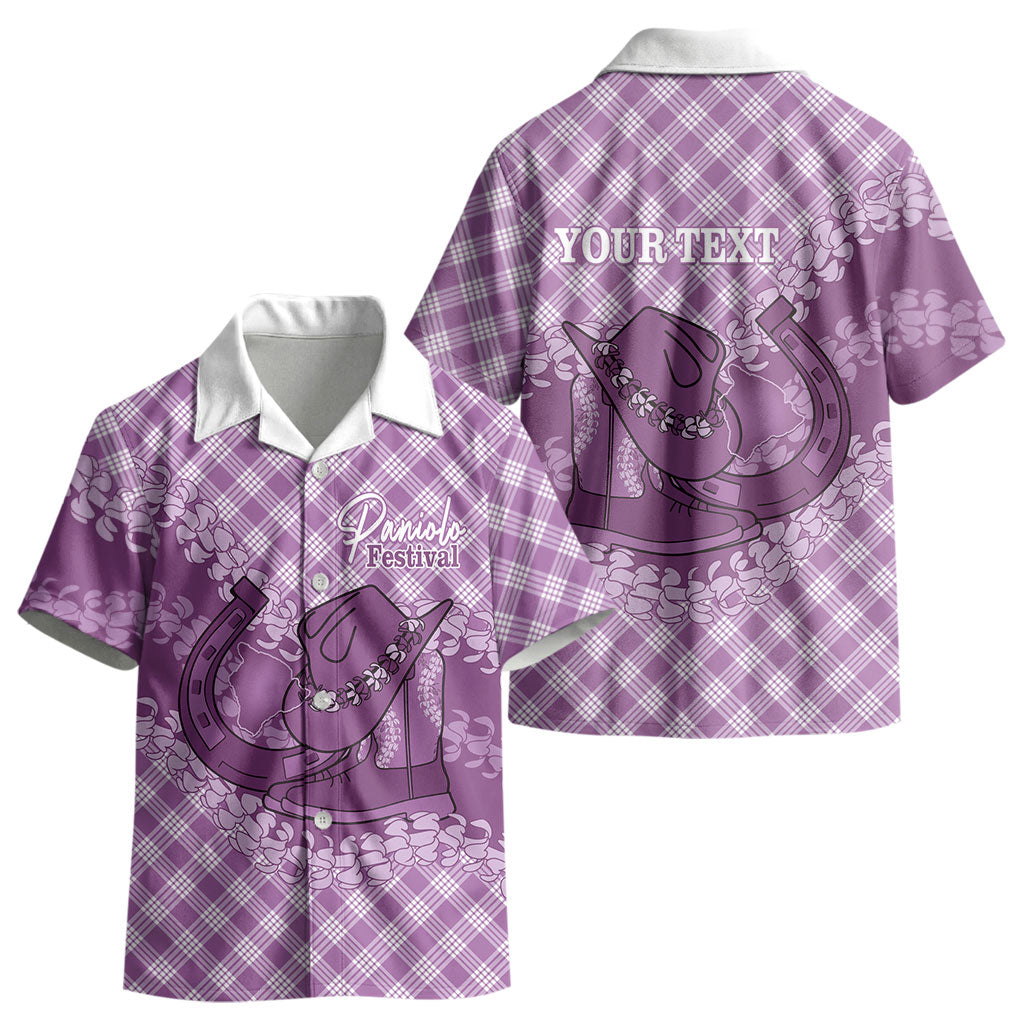 Poni Hawaii Cowboy Palaka Motifs Personalised Kid Hawaiian Shirt Paniolo Festival Puakenikeni Lei LT14 - Polynesian Pride
