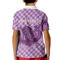 Poni Hawaii Cowboy Palaka Motifs Personalised Kid Polo Shirt Paniolo Festival Puakenikeni Lei LT14 - Polynesian Pride