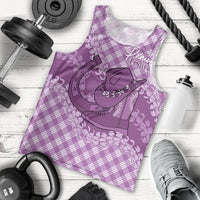 Poni Hawaii Cowboy Palaka Motifs Personalised Men Tank Top Paniolo Festival Puakenikeni Lei LT14 - Polynesian Pride