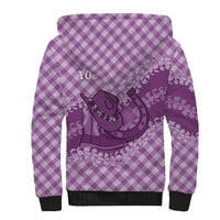 Poni Hawaii Cowboy Palaka Motifs Personalised Sherpa Hoodie Paniolo Festival Puakenikeni Lei LT14 - Polynesian Pride
