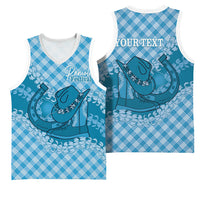 Polu Hawaii Cowboy Palaka Motifs Personalised Basketball Jersey Paniolo Festival Puakenikeni Lei LT14 - Polynesian Pride