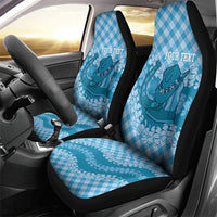 Polu Hawaii Cowboy Palaka Motifs Personalised Car Seat Cover Paniolo Festival Puakenikeni Lei LT14 - Polynesian Pride