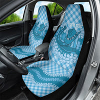 Polu Hawaii Cowboy Palaka Motifs Personalised Car Seat Cover Paniolo Festival Puakenikeni Lei LT14 - Polynesian Pride