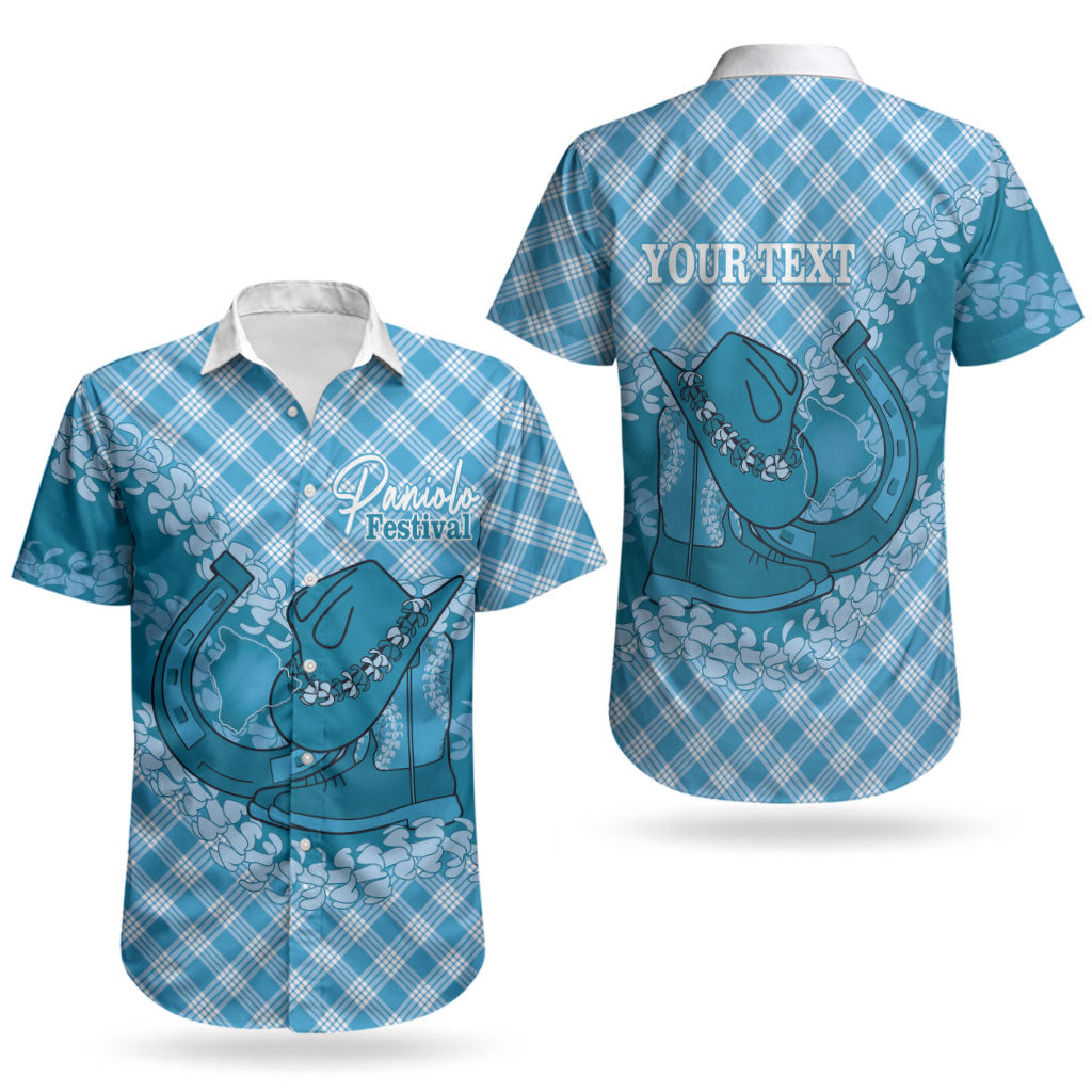Polu Hawaii Cowboy Palaka Motifs Personalised Couples Matching Tank Maxi Dress and Hawaiian Shirt Paniolo Festival Puakenikeni Lei LT14 - Polynesian Pride