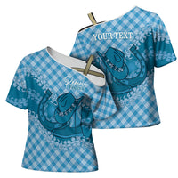 Polu Hawaii Cowboy Palaka Motifs Personalised Cross Shoulder Shirt Paniolo Festival Puakenikeni Lei LT14 - Polynesian Pride
