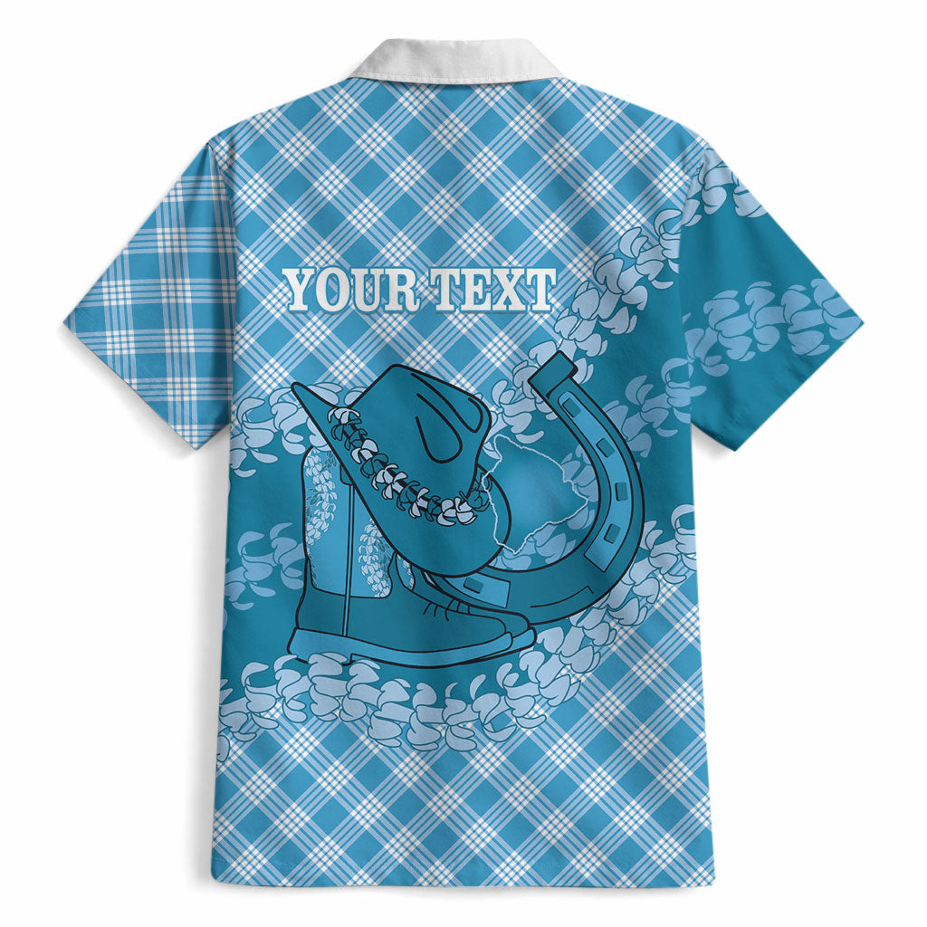Polu Hawaii Cowboy Palaka Motifs Personalised Hawaiian Shirt Paniolo Festival Puakenikeni Lei LT14 - Polynesian Pride