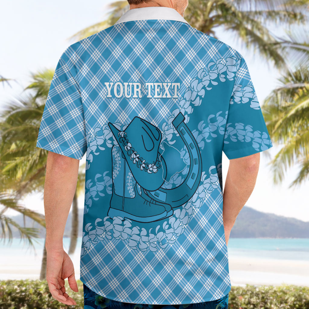 Polu Hawaii Cowboy Palaka Motifs Personalised Hawaiian Shirt Paniolo Festival Puakenikeni Lei LT14 - Polynesian Pride