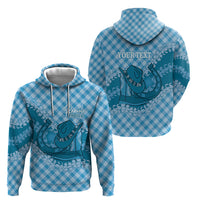 Polu Hawaii Cowboy Palaka Motifs Personalised Hoodie Paniolo Festival Puakenikeni Lei LT14 - Polynesian Pride