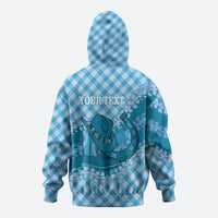 Polu Hawaii Cowboy Palaka Motifs Personalised Hoodie Paniolo Festival Puakenikeni Lei LT14 - Polynesian Pride
