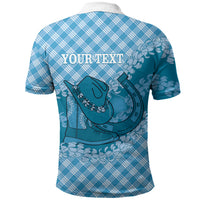 Polu Hawaii Cowboy Palaka Motifs Personalised Polo Shirt Paniolo Festival Puakenikeni Lei LT14 - Polynesian Pride