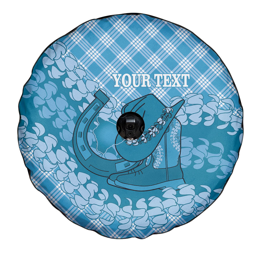 Polu Hawaii Cowboy Palaka Motifs Personalised Spare Tire Cover Paniolo Festival Puakenikeni Lei LT14 - Polynesian Pride