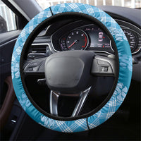 Polu Hawaii Cowboy Palaka Motifs Steering Wheel Cover Paniolo Festival Puakenikeni Lei LT14 - Polynesian Pride