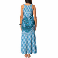 Polu Hawaii Cowboy Palaka Motifs Personalised Tank Maxi Dress Paniolo Festival Puakenikeni Lei LT14 - Polynesian Pride