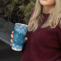 Polu Hawaii Cowboy Palaka Motifs Personalised Tumbler Cup Paniolo Festival Puakenikeni Lei LT14 - Polynesian Pride