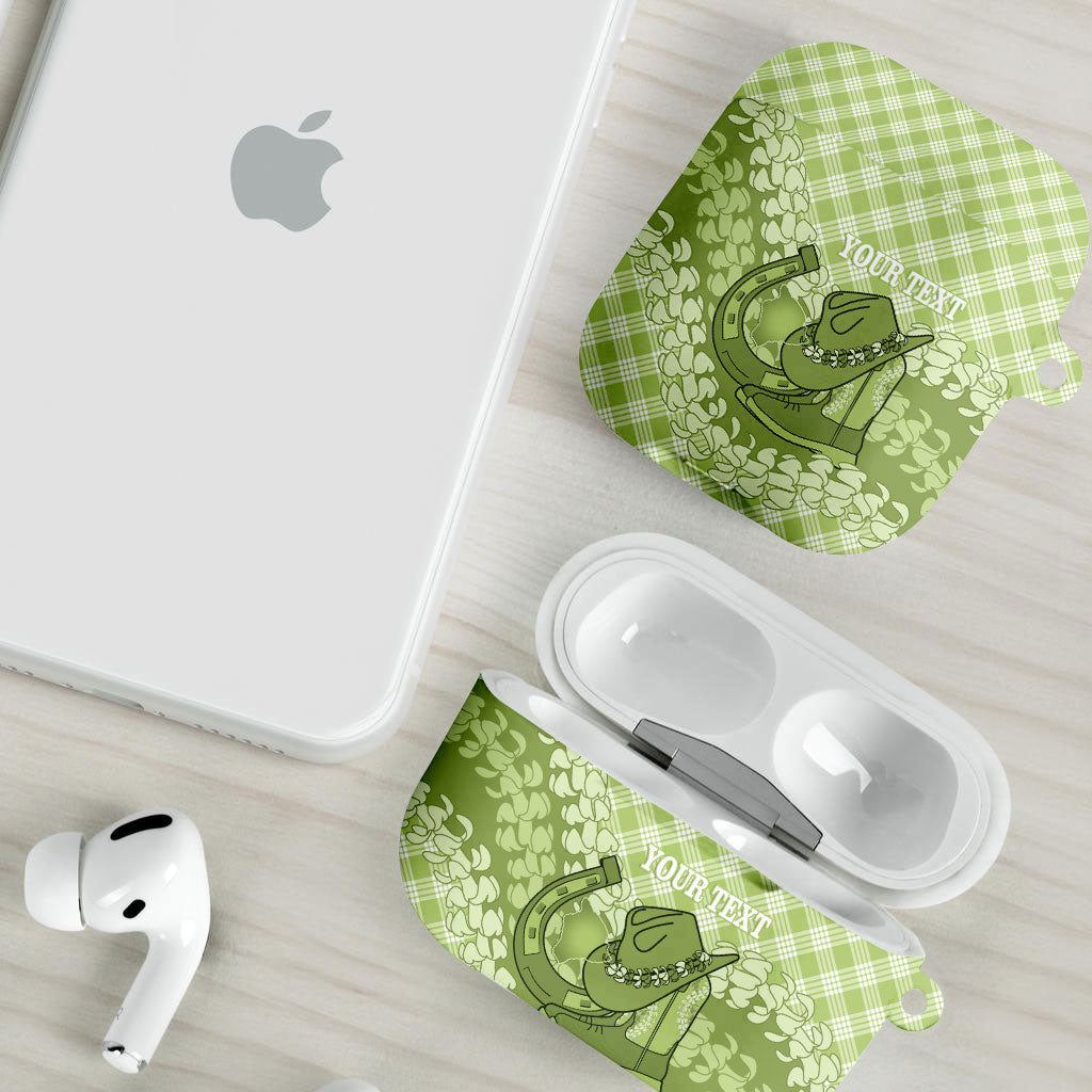 Omaomao Hawaii Cowboy Palaka Motifs Personalised AirPods Case Paniolo Festival Puakenikeni Lei LT14 - Polynesian Pride