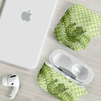 Omaomao Hawaii Cowboy Palaka Motifs Personalised AirPods Case Paniolo Festival Puakenikeni Lei LT14 - Polynesian Pride