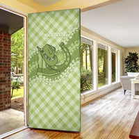 Omaomao Hawaii Cowboy Palaka Motifs Personalised Door Cover Paniolo Festival Puakenikeni Lei LT14 - Polynesian Pride