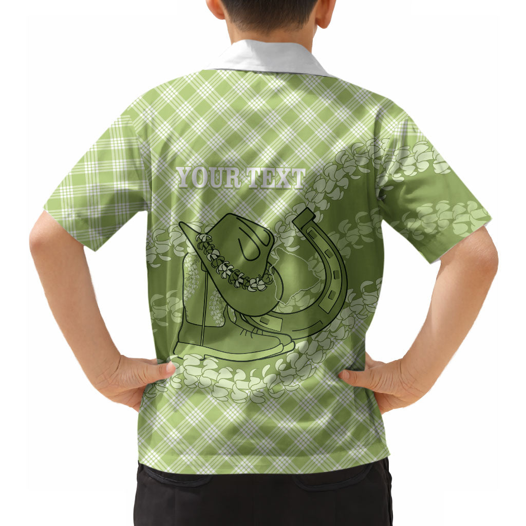 Omaomao Hawaii Cowboy Palaka Motifs Personalised Hawaiian Shirt Paniolo Festival Puakenikeni Lei LT14 - Polynesian Pride