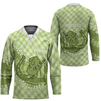 Omaomao Hawaii Cowboy Palaka Motifs Personalised Hockey Jersey Paniolo Festival Puakenikeni Lei LT14 - Polynesian Pride