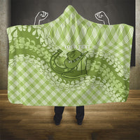 Omaomao Hawaii Cowboy Palaka Motifs Personalised Hooded Blanket Paniolo Festival Puakenikeni Lei LT14 - Polynesian Pride