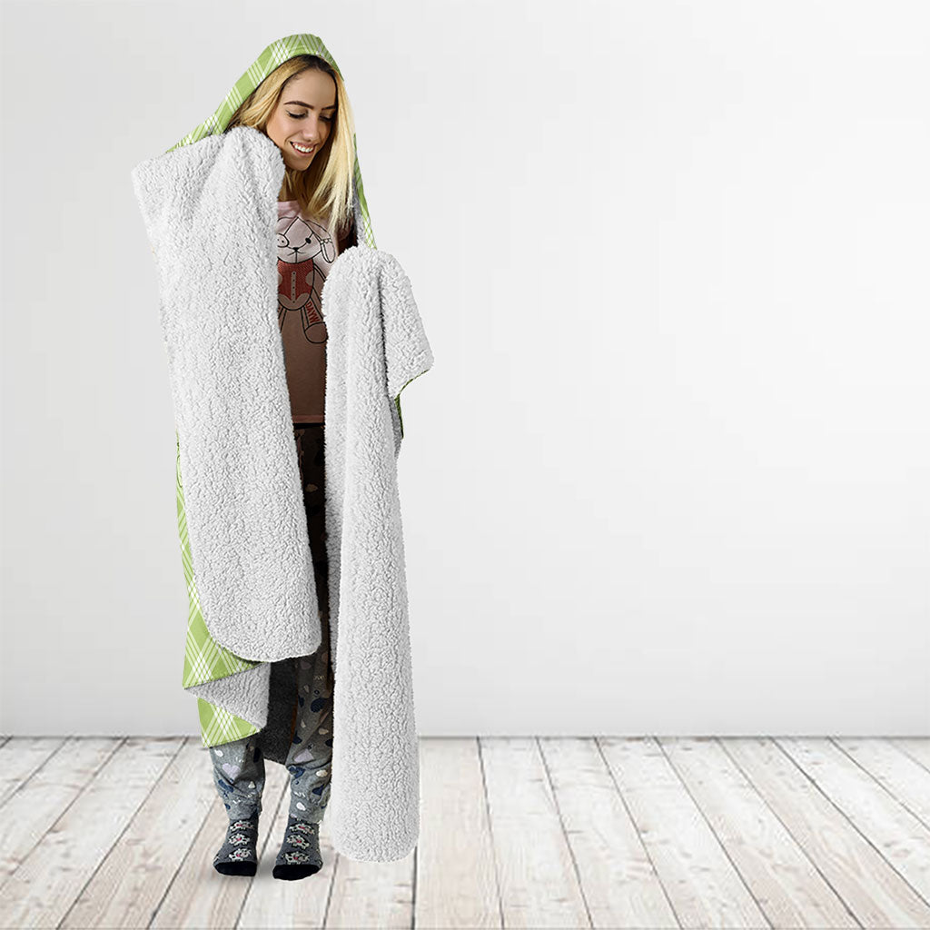 Omaomao Hawaii Cowboy Palaka Motifs Personalised Hooded Blanket Paniolo Festival Puakenikeni Lei LT14 - Polynesian Pride