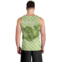 Omaomao Hawaii Cowboy Palaka Motifs Personalised Men Tank Top Paniolo Festival Puakenikeni Lei LT14 - Polynesian Pride