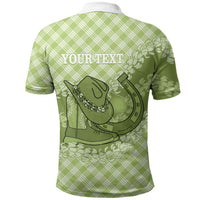 Omaomao Hawaii Cowboy Palaka Motifs Personalised Polo Shirt Paniolo Festival Puakenikeni Lei LT14 - Polynesian Pride