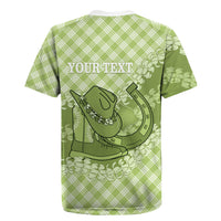 Omaomao Hawaii Cowboy Palaka Motifs Personalised Rugby Jersey Paniolo Festival Puakenikeni Lei LT14 - Polynesian Pride