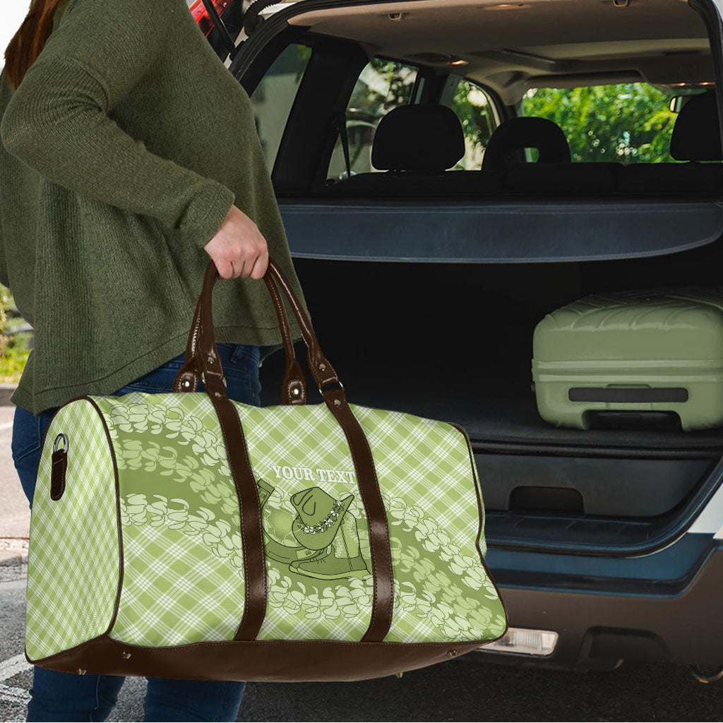 Omaomao Hawaii Cowboy Palaka Motifs Personalised Travel Bag Paniolo Festival Puakenikeni Lei LT14 - Polynesian Pride