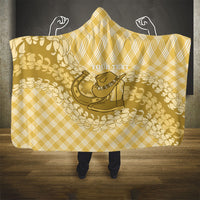 Melemele Hawaii Cowboy Palaka Motifs Personalised Hooded Blanket Paniolo Festival Puakenikeni Lei LT14 - Polynesian Pride