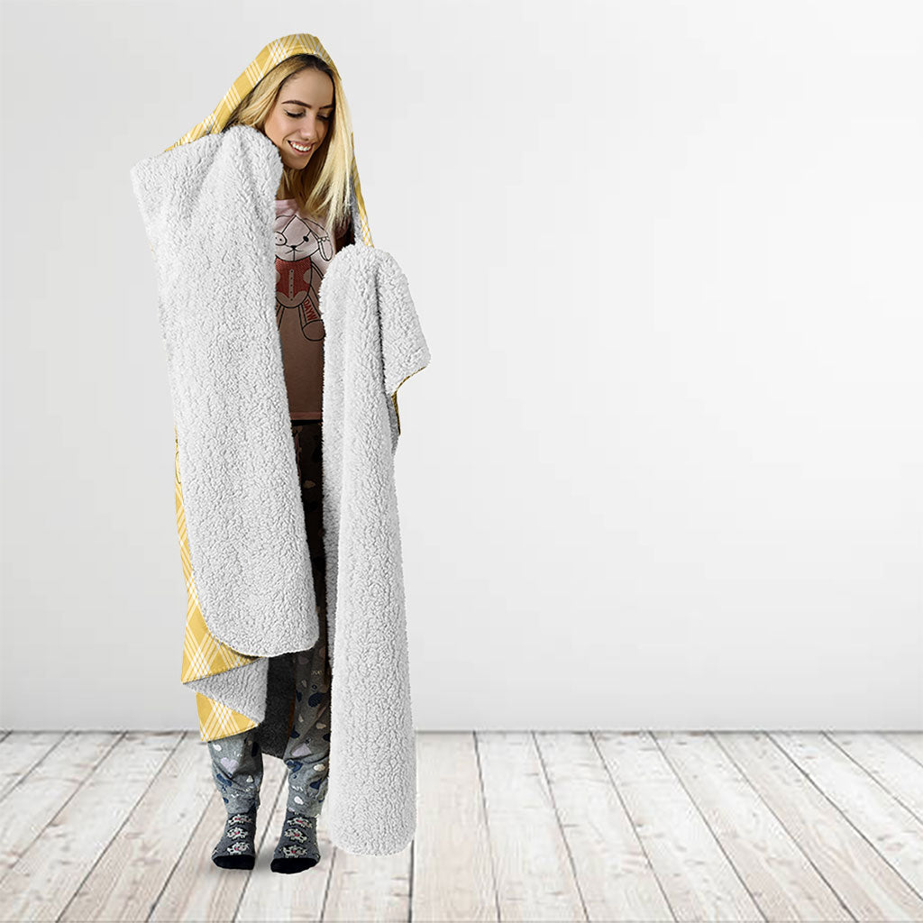 Melemele Hawaii Cowboy Palaka Motifs Personalised Hooded Blanket Paniolo Festival Puakenikeni Lei LT14 - Polynesian Pride