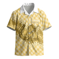 Melemele Hawaii Cowboy Palaka Motifs Personalised Kid Hawaiian Shirt Paniolo Festival Puakenikeni Lei LT14 - Polynesian Pride