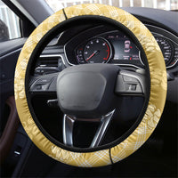 Melemele Hawaii Cowboy Palaka Motifs Steering Wheel Cover Paniolo Festival Puakenikeni Lei LT14 - Polynesian Pride
