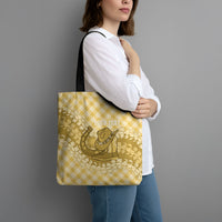 Melemele Hawaii Cowboy Palaka Motifs Personalised Tote Bag Paniolo Festival Puakenikeni Lei LT14 - Polynesian Pride