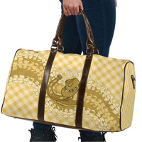 Melemele Hawaii Cowboy Palaka Motifs Personalised Travel Bag Paniolo Festival Puakenikeni Lei LT14 - Polynesian Pride