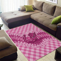 Alaka Hawaii Cowboy Palaka Motifs Personalised Area Rug Paniolo Festival Puakenikeni Lei