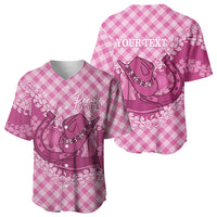 Alaka Hawaii Cowboy Palaka Motifs Personalised Baseball Jersey Paniolo Festival Puakenikeni Lei