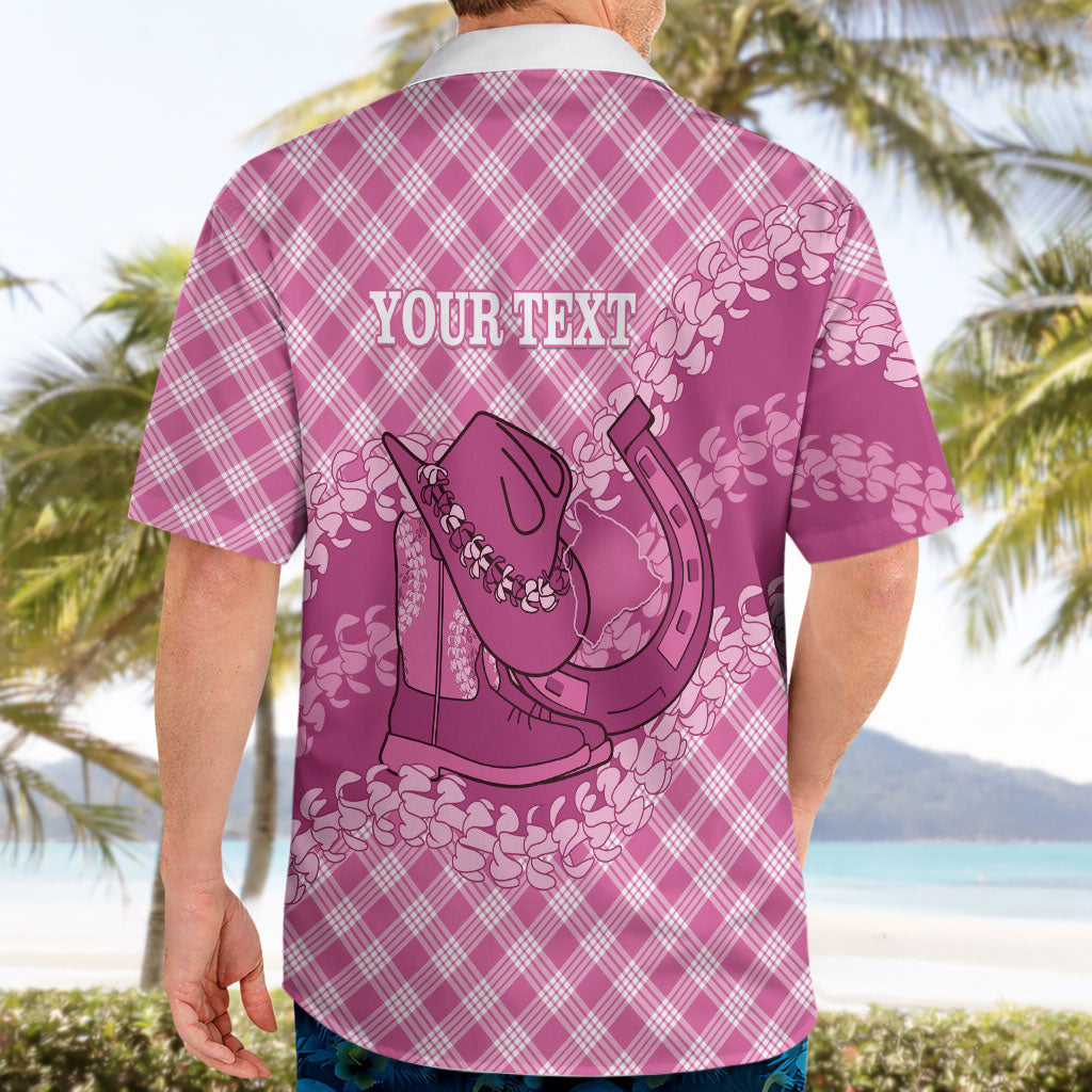 Alaka Hawaii Cowboy Palaka Motifs Personalised Hawaiian Shirt Paniolo Festival Puakenikeni Lei LT14 - Polynesian Pride