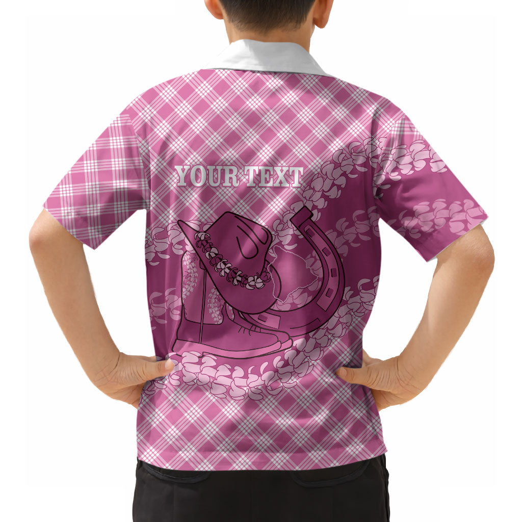 Alaka Hawaii Cowboy Palaka Motifs Personalised Hawaiian Shirt Paniolo Festival Puakenikeni Lei LT14 - Polynesian Pride