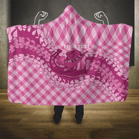 Alaka Hawaii Cowboy Palaka Motifs Personalised Hooded Blanket Paniolo Festival Puakenikeni Lei LT14 - Polynesian Pride