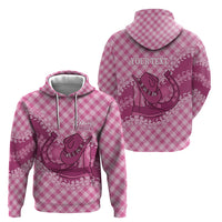 Alaka Hawaii Cowboy Palaka Motifs Personalised Hoodie Paniolo Festival Puakenikeni Lei LT14 - Polynesian Pride