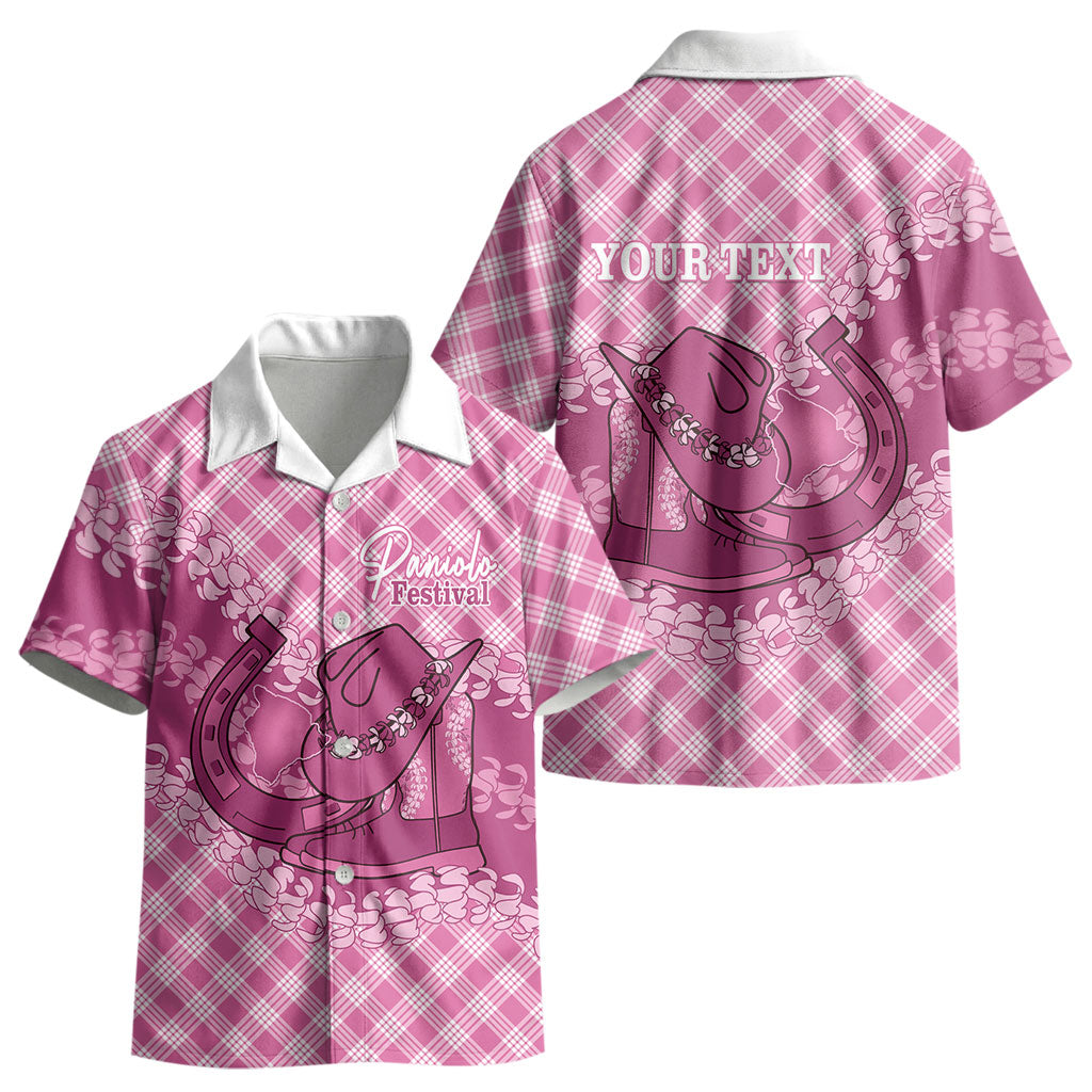 Alaka Hawaii Cowboy Palaka Motifs Personalised Kid Hawaiian Shirt Paniolo Festival Puakenikeni Lei LT14 - Polynesian Pride