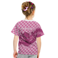 Alaka Hawaii Cowboy Palaka Motifs Personalised Kid T Shirt Paniolo Festival Puakenikeni Lei LT14 - Polynesian Pride