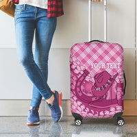 Alaka Hawaii Cowboy Palaka Motifs Personalised Luggage Cover Paniolo Festival Puakenikeni Lei LT14 - Polynesian Pride