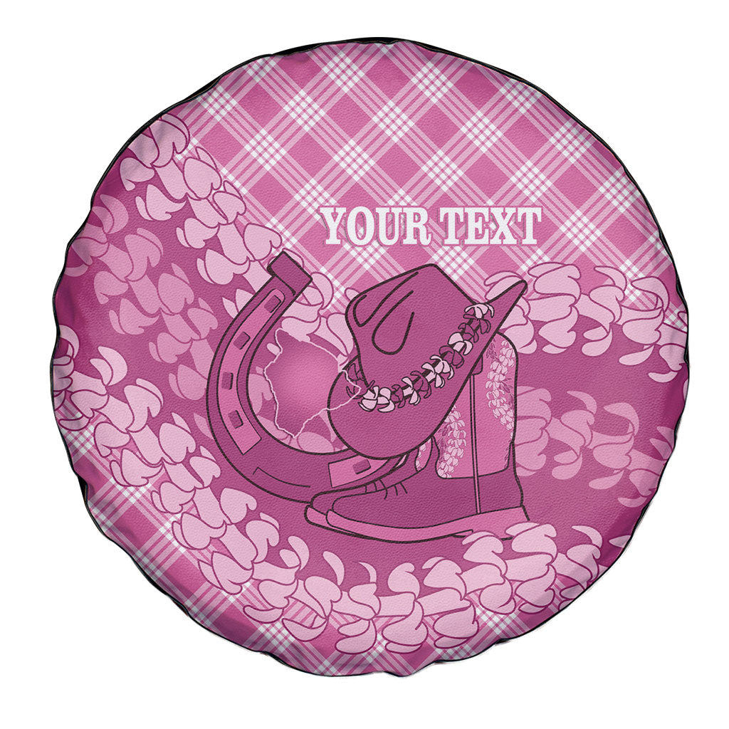 Alaka Hawaii Cowboy Palaka Motifs Personalised Spare Tire Cover Paniolo Festival Puakenikeni Lei LT14 - Polynesian Pride