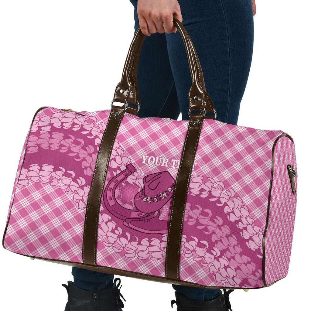 Alaka Hawaii Cowboy Palaka Motifs Personalised Travel Bag Paniolo Festival Puakenikeni Lei LT14 - Polynesian Pride