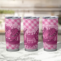 Alaka Hawaii Cowboy Palaka Motifs Personalised Tumbler Cup Paniolo Festival Puakenikeni Lei LT14 - Polynesian Pride