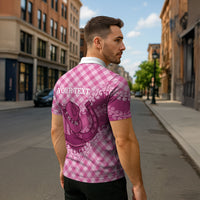Alaka Hawaii Cowboy Palaka Motifs Personalised Zipper Polo Shirt Paniolo Festival Puakenikeni Lei LT14 - Polynesian Pride