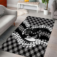 Eleele Hawaii Cowboy Palaka Motifs Personalised Area Rug Paniolo Festival Puakenikeni Lei